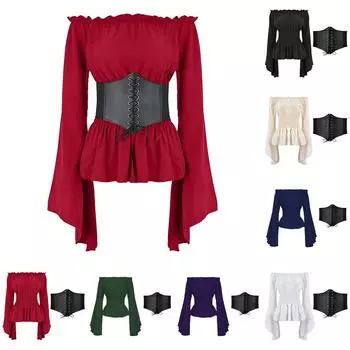 Женский модный однотонный сексуальный свитер с открытыми плечами и длинными рукавами, нестандартный топ L красный