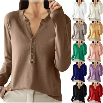 Женский модный однотонный свободный свитер с V-образным вырезом и длинными рукавами, пуловер M бежевый