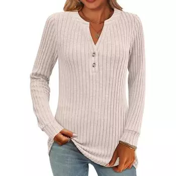 Женский модный однотонный топ с длинным рукавом L