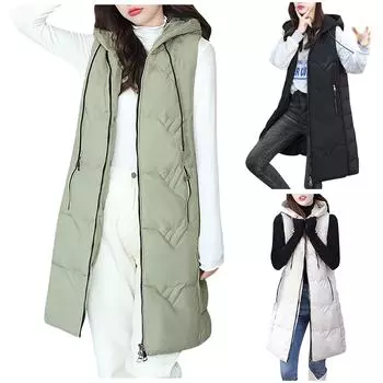 Женский модный осенне-зимний жилет и пуховик Mernfsn, топы 2XL чёрный