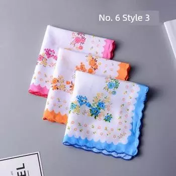 Женский модный освежающий маленький полумесяц цветок дорожный носовой платок Crescent 30cm No. 6 Style 3