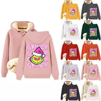 Женский модный плюшевый и утолщенный теплый свободный пуловер с капюшоном с капюшоном L жёлтый