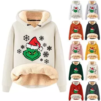 Женский модный плюшевый и утолщенный теплый свободный пуловер с капюшоном с капюшоном M бежевый