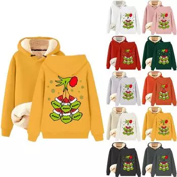 Женский модный плюшевый и утолщенный теплый свободный пуловер с капюшоном с капюшоном XXL розовый