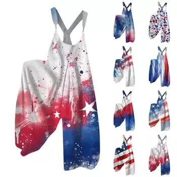 Женский модный повседневный комбинезон с широкими штанинами и бретелями сзади L