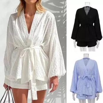 Женский модный повседневный костюм с французским кружевом S чёрный