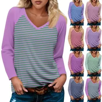 Женский модный повседневный пуловер с длинным рукавом и V-образным вырезом, рукавом реглан, однотонный топ S тёмно-синий