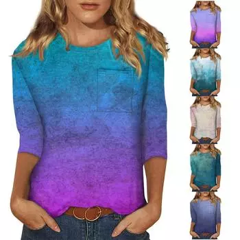 Женский модный повседневный пуловер с рукавами 3/4 и воротником-стойкой и карманами L бежевый