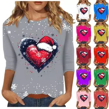 Женский модный повседневный пуловер с рукавами 3/4 и воротником-стойкой L синий