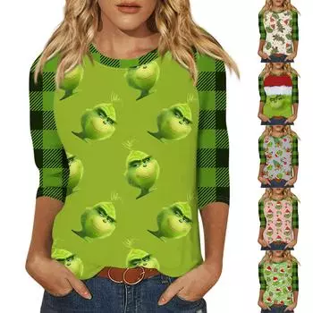 Женский модный повседневный пуловер с рукавами 3/4 и воротником-стойкой L