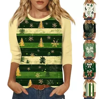 Женский модный повседневный пуловер с рукавами 3/4 и воротником-стойкой L зелёный