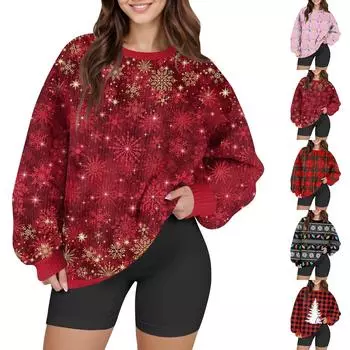 Женский модный повседневный шерстяной трикотажный пуловер с длинным рукавом и круглым вырезом L