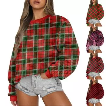 Женский модный повседневный шерстяной трикотажный пуловер с длинным рукавом и круглым вырезом S