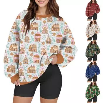 Женский модный повседневный шерстяной трикотажный пуловер с длинным рукавом и круглым вырезом S