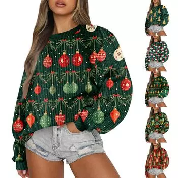 Женский модный повседневный шерстяной трикотажный пуловер с длинным рукавом и круглым вырезом S золотой