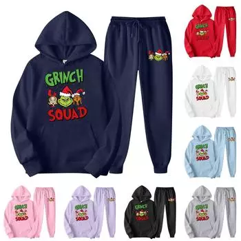 Женский модный повседневный свитер брюки костюм L чёрный