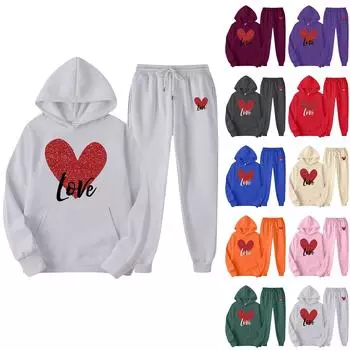 Женский модный повседневный свитер брюки костюм L синий