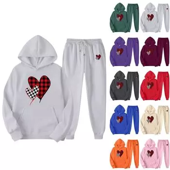 Женский модный повседневный свитер брюки костюм L синий