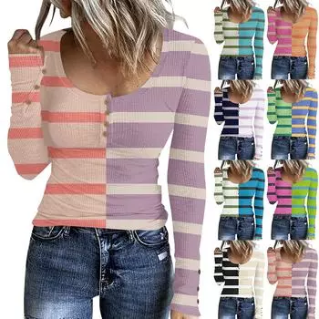 Женский модный повседневный свитер с длинными рукавами и воротником-стойкой с принтом на пуговицах L зелёный