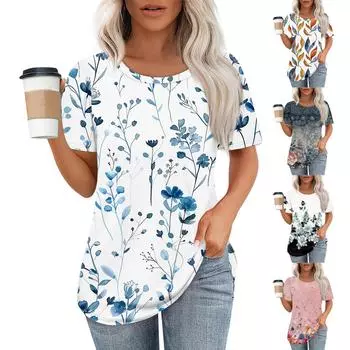 Женский модный повседневный свитер с коротким рукавом и круглым вырезом L