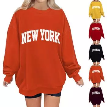 Женский модный повседневный свитер с заниженной линией плеч, длинным рукавом и круглым вырезом L чёрный