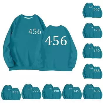 Женский модный повседневный топ с длинными рукавами и круглым вырезом с цифровым принтом XXL