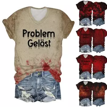 Женский модный повседневный топ с рукавом три четверти, Хэллоуин с буквами, топ с принтом «Призрачное лицо» S винный