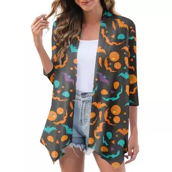Женский модный повседневный уютный кардиган-жакет на Хэллоуин S