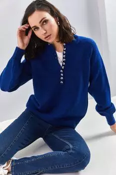 Женский модный пуловер, свитера с длинными рукавами, осенне-зимний повседневный вязаный топ, футболка, один размер SL