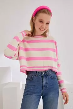 Женский модный пуловер, свитера с длинными рукавами, осенне-зимний повседневный вязаный топ, футболка, один размер SL