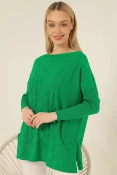 Женский модный пуловер, свитера с длинными рукавами, осенне-зимний повседневный вязаный топ, футболка, один размер SL