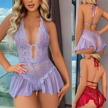 Женский модный сексуальный кружевной цельный комплект, однотонный беспроводной бюстгальтер, сексуальное нижнее белье, трусики M