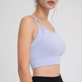 Женский модный спортивный бюстгальтер с перекрещивающимися бретельками, цельный жилет для йоги и фитнеса S