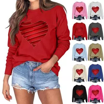 Женский модный свитер с длинным рукавом и круглым вырезом S