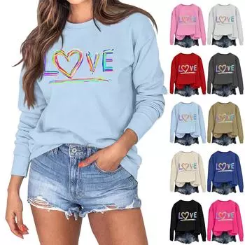 Женский модный свитер с длинным рукавом и круглым вырезом S