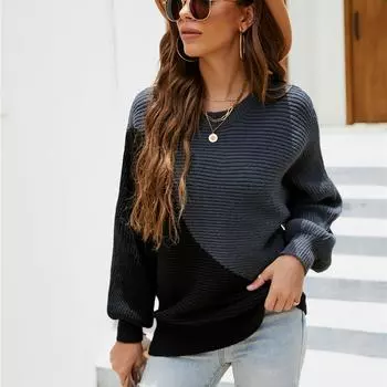 Женский модный свитер, свободный индивидуальный пуловер, зимний свитер L