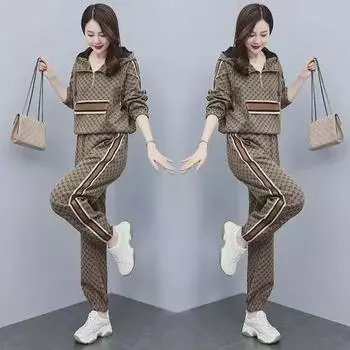 Женский модный свободный покрой, повседневный костюм-двойка из двух частей, весна/осень 2025 года - омолаживающий, маленький размер L