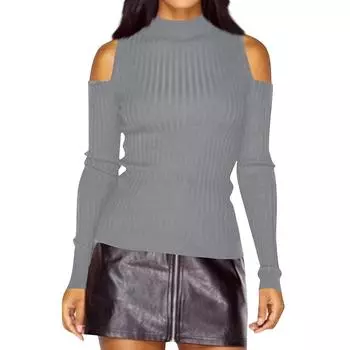 Женский модный свободный повседневный вязаный свитер без бретелек L