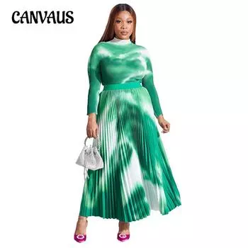 Женский модный вафельный костюм с длинным рукавом и коротким топом, элегантный плиссированный костюм с юбкой на половину тела S жёлтый