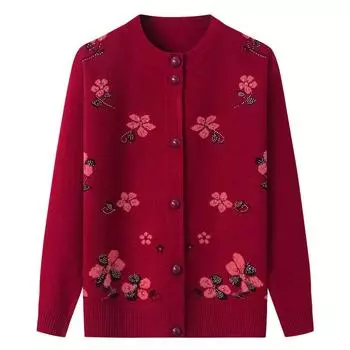 Женский модный весенне-осенний кардиган-свитер XL зелёный