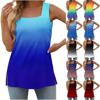 Женский модный жилет с принтом, свободная футболка без рукавов, пуловер, топы L чёрный