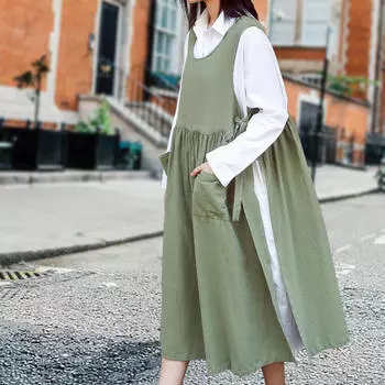 Женский мягкий фартук Art с 2 карманами для флористической выпечки на ферме