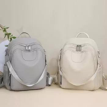 Женский мягкий кожаный рюкзак большой вместимости рюкзак для дальних поездок студенческий школьный рюкзак многофункциональная сумка через плечо чёрный