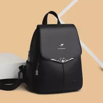 Женский мягкий кожаный стильный универсальный рюкзак 2024 года - дорожная сумка для мам среднего возраста