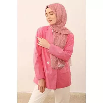 Женский мягкий платок-пудра с минимальным узором