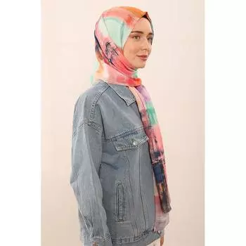 Женский мягкий платок с переходом цвета синий/мятный