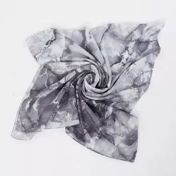 Женский мягкий платок с узором копченый