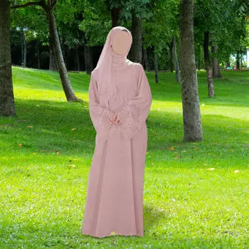Женский мусульманский халат XXL с платком мягкая исламская абайя для этнических фестивалей