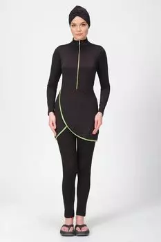 Женский Мусульманский Скромный Исламский Полный Чехол Буркини Пляжный Купальный Костюм Купальники Хиджаб Пляжная Одежда Купальник Один