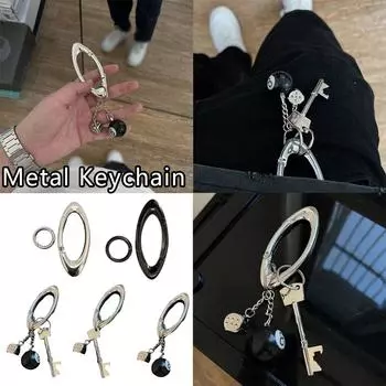 Женский мужской ремень Essential Icon Carabiner Blackout Keychain Carabiner Belt Oval Couple Solid Tact H4V0 style3-onesize